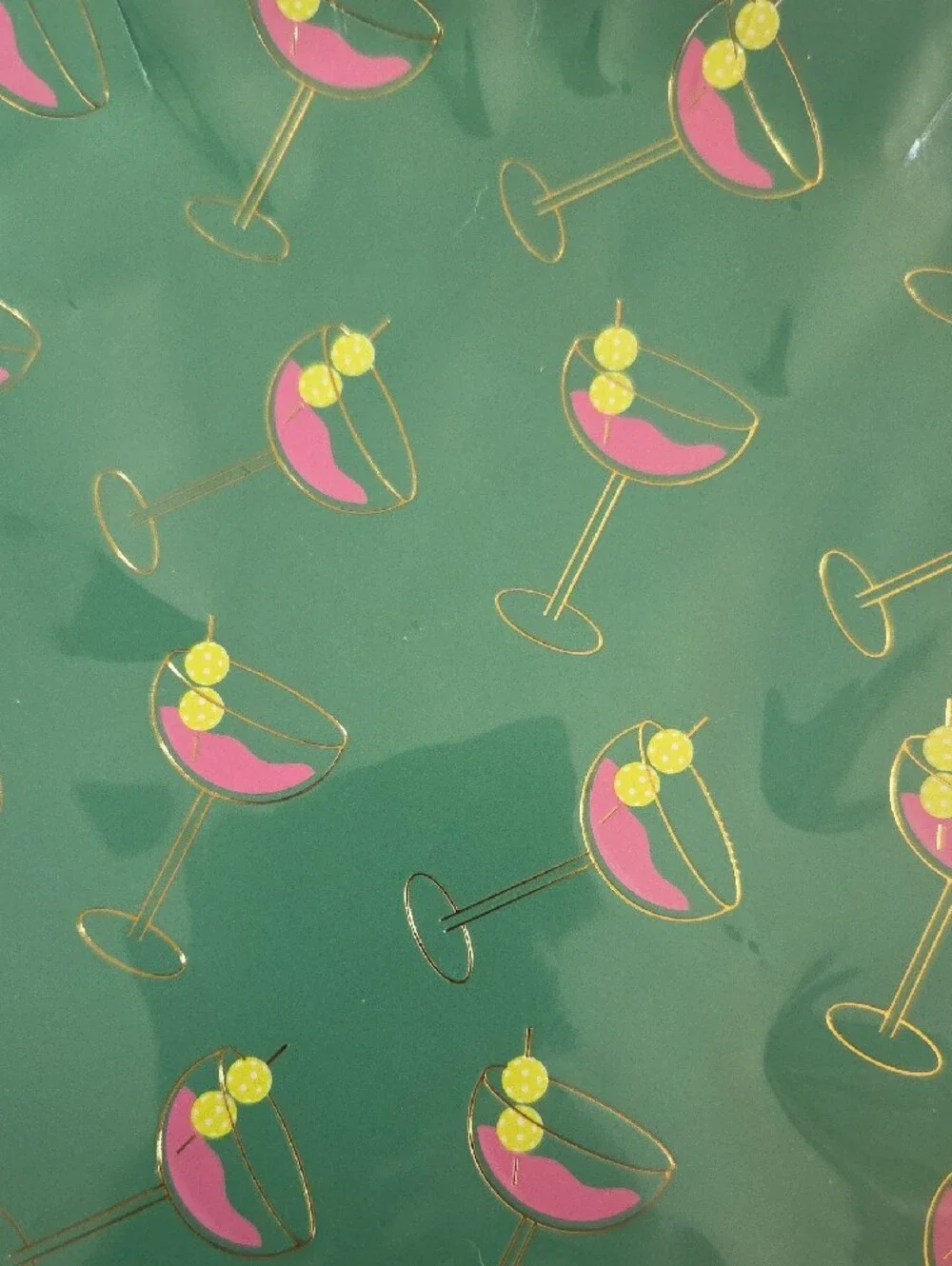 Celebrate It Pickleball Pink & Green Cocktail Party Plates & Napkins